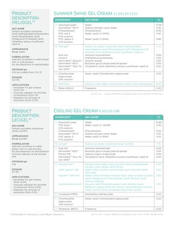 pH: 5.5 - 6.0  –  Viscosity (Rheo ELV 8, spindle 4, 6 rpm, 3 mn): 60 000 -70 000 mPa.s
Summer Shine Gel-Cream 11.291.01 C121