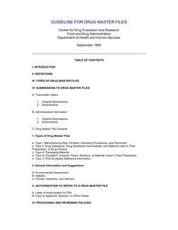 Drug Master File Guidelines Overview | PDF | Industries ...