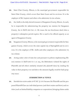 4
20.
Saint Clair County, Illinois, is the municipal government responsible for
Saint Clair County, which covers East Sa