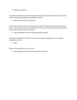 
Participant involvement
The analysis of qualitative research is multilayered involving process that continually builds upon