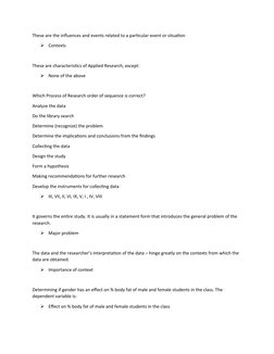 These are the influences and events related to a particular event or situation 

Contexts
These are characteristics of Appli