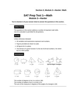 Hard SAT Math Module 2 Practice | PDF | Mathematics | Elementary ...