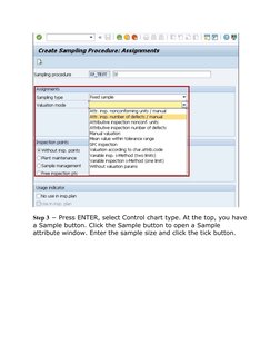 SAP QM Sampling Procedure Guide | PDF | Quality Management | Supply ...