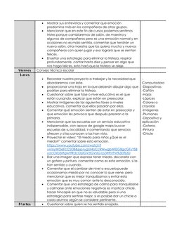 
Mostrar sus entrevistas y comentar que emoción 
predomina más en los compañeros de otros grupos.  

Mencionar que en este