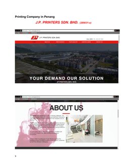 Printing Company in Penang
J.P. PRINTERS SDN. BHD. (289031-x)
9
