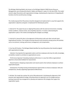 Michigan Model of HRM Overview | PDF | Human Resource Management ...
