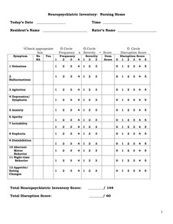 Neuropsychiatric Inventory Assessment Guide | PDF | Caregiver | Anxiety