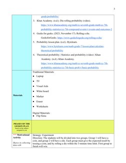 Datatable Probability Lesson Data Collection in Probability Experiments | PDF | Learning | Probability
