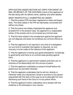 POCSO Bail Application Format | PDF | Bail | Arrest
