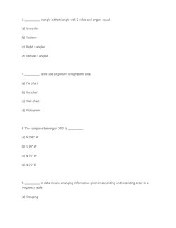 JSS2 Third Term Math Exam Questions | PDF | Teachers | Triangle
