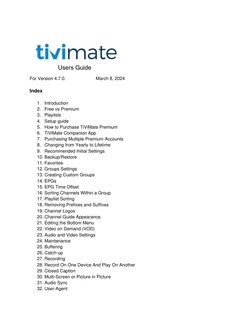 TiViMate User Guide for Version 4.7.0 | PDF | Backup | Computer File