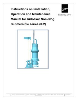 Kirloskar NS Submersible Pump Manual | PDF | Pump | Bearing (Mechanical)