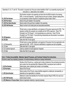 AS9102 Rev C FAI Forms Overview | PDF | Specification (Technical ...