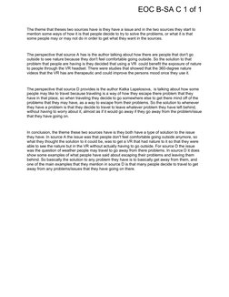 The theme that theses two sources have is they have a issue and in the two sources they start to 
mention some ways of how it