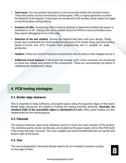 8
4.1. Border edge clearance
This is essential to keep sufficient, unoccupied space along the opposite edges of the board. 
B