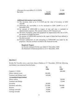 Allowance for receivables (31-12-2019)
 21,500
Bad debts 
 26,250
       
         1,546,875 
            1,546,875
Additiona