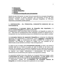 2
16.Histograma
 
 
17.Composición
 
 
18.Equipo fotográfico
 
 
19.Edición
 
 
20.Consejos de fotografía para principiantes