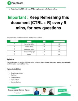 TCS NQT Questions Compilation | PDF | Retail | Online Shopping