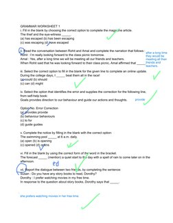 Grammar Exercises and Error Correction | PDF
