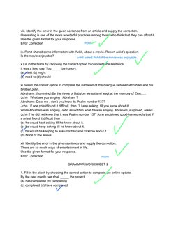 Grammar Exercises and Error Correction | PDF