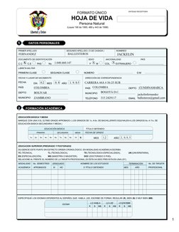 FERNANDEZ  
BALLESTEROS 
 
JACKELIN 
X                                       1.048.660.147 
    X             
        X