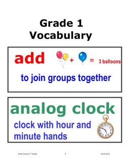 Cobb County 1st Grade                                               1