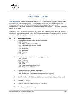 CCNA 200-301 Exam Overview and Topics | PDF | Ip Address | Cisco ...