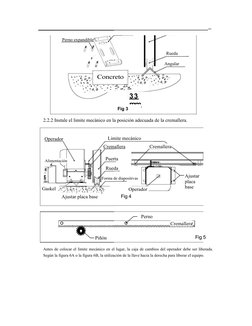 2.2.2 Instale el limite mecánico en la posición adecuada de la cremallera.
Antes de colocar el límite mecánico en el lugar, l