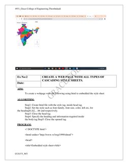 CCS375 Web Technologies Lab Manual | PDF | Web Development | Computing