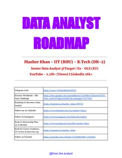 Data Analyst Roadmap for Beginners | PDF | Microsoft Excel | Data Analysis
