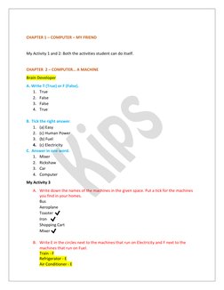 ePrompt Class 1 Computer Activities | PDF | Computer Data Storage ...