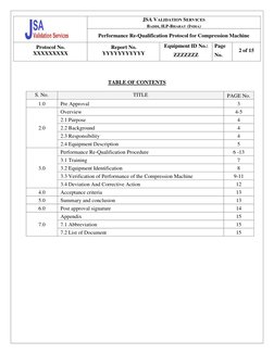 Compression Machine Re-Qualification Protocol | PDF | Verification And ...