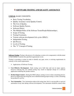 Software Testing and Quality Assurance Basics | PDF | Software Testing ...