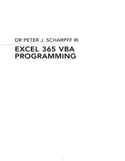 Excel 365 VBA Programming Guide | PDF | Microsoft Excel | Visual Basic ...