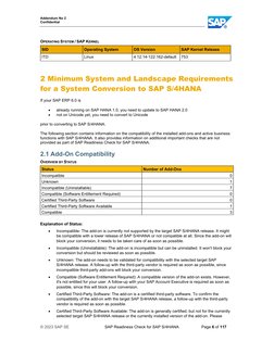 Addendum No 2  
Confidential 
© 2023 SAP SE  
 
SAP Readiness Check for SAP S/4HANA 
 
Page 6 of 117 
 
 
 
OPERATING SYSTEM