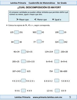 Cuadernillo de Matemáticas 3° Primaria | PDF | Matemáticas