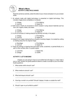 What’s More 
              ACTIVITY 2: MULTIPLE CHOICE 
 
Read the sentence carefully, select the