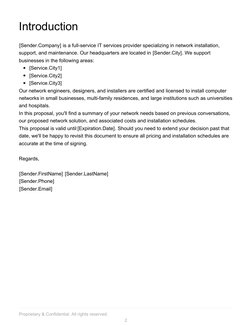 Network Installation Proposal Overview | PDF | Proprietary Software ...