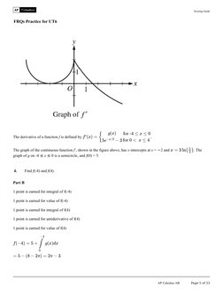 Unit 6 AP Calculus AB FRQ Practice | PDF | Integral | Function ...