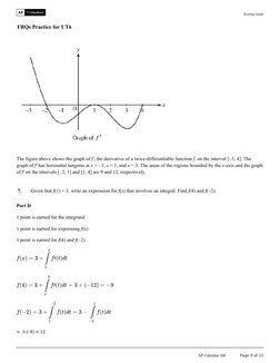 Unit 6 AP Calculus AB FRQ Practice | PDF | Integral | Function ...