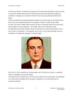 El Hombre que Calculaba
Malba Tahan
Colaboración de Guillermo Mejía
Preparado por Patricio Barros
Antonio Bravo