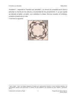 El Hombre que Calculaba
Malba Tahan
Colaboración de Guillermo Mejía
Preparado por Patricio Barros
Antonio Bravo