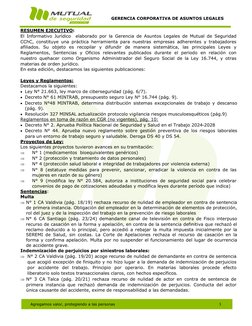 GERENCIA CORPORATIVA DE ASUNTOS LEGALES 
 3 
Agregamos valor, protegiendo a las personas 
RESUMEN EJECUTIVO: 
El Informativo