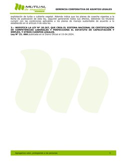 GERENCIA CORPORATIVA DE ASUNTOS LEGALES 
 8 
Agregamos valor, protegiendo a las personas 
explotación de turba o cubierta veg