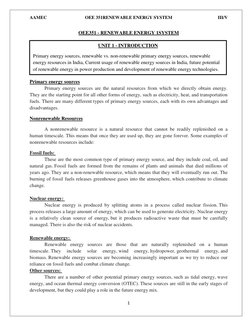 OEE351 Renewable Energy Systems Overview | PDF | Renewable Energy ...