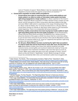 name of “freedom of speech.” Media Matters’ data has repeatedly shown that
allegations of social media bias against conservat