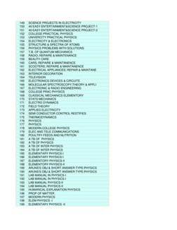 149
SCIENCE PROJECTS IN ELECTRICITY
150
49 EASY ENTERTAINMENT&SCIENCE PROJECT-1
151
49 EASY ENTERTAINMENT&SCIENCE PROJECT-2
1