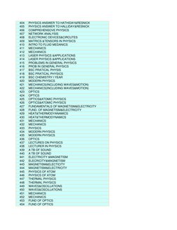 404
PHYSICS ANSWER TO HATHIDAY&RESNICK
405
PHYSICS ANSWER TO HALLIDAY&RESNICK
406
COMPREHENSOVE PHYSICS
407
NETWORK ANALYSIS