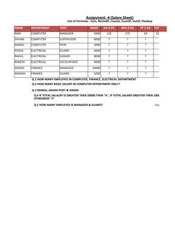 50 Excel Assignments for Practice | PDF | Fruit | Vegetables
