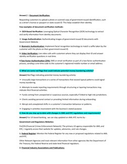 KYC & AML Interview Questions Guide | PDF | Money Laundering ...